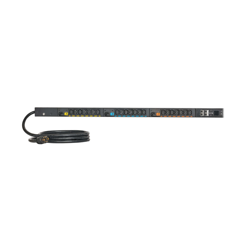 Eaton EVMA1530X 3-Phase Managed Rack PDU G4, 208V, 42 Outlets, 8.6kW, L15-30P, 0U Vertical