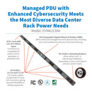 Eaton EVMA2130A 3-Phase Managed Rack PDU G4, 120/208V, 24 Outlets, 8.6kW, L21-30P, 0U Vertical