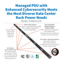 Eaton EVMAGU23X Universal-Input Managed Rack PDU G4, 0U Vertical, 42 Outlets, 208V/415V, Input Cable Sold Separately