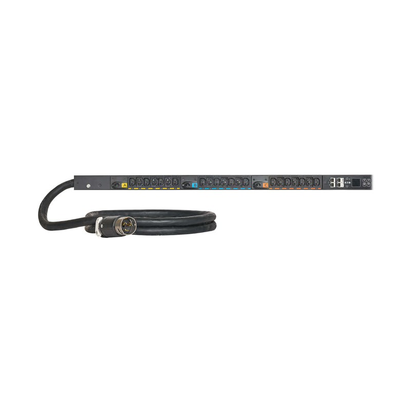 Eaton 3-Phase Metered Input Rack PDU G4, 208V, 42 Outlets, 40A, 14.4kW, CS8365 Plug, 10 ft Cord, 0U Vertical