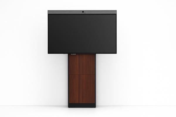 Salamander Designs STR170/FH1/MW/BK Strut 170 Wall Stand – Medium Walnut Front, Black Trim