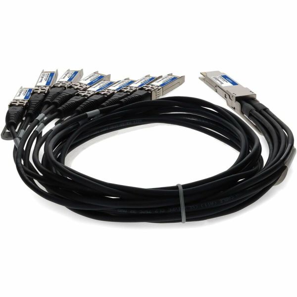 AddOn MSA and TAA Compliant 400GBase-CU QSFP-DD 400G to 8xSFP56 Direct Attach Cable (Passive Twinax, 1m)