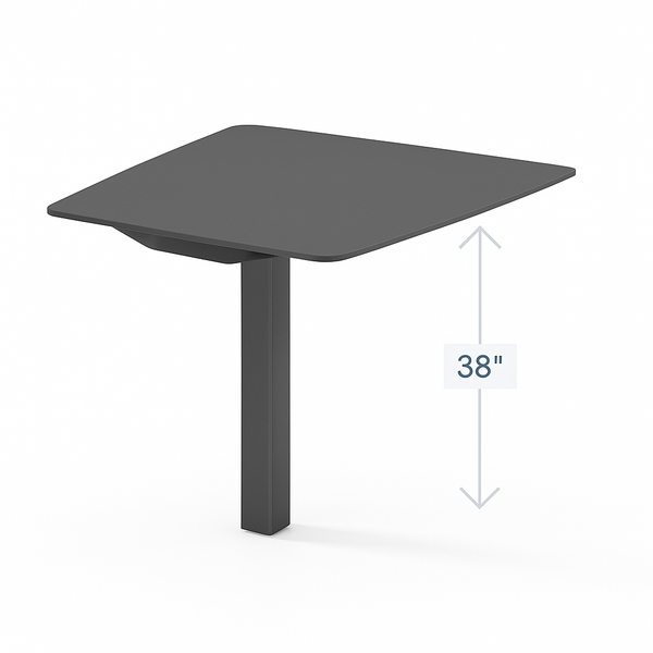 Salamander Unifi Huddle™ Lite – 4’ x 5’ Collaboration Table, Graphite, Solid Black Compact Core (No Display)