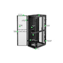 APC NetShelter SX Networking Enclosure 48U, 750x1200mm, Black [TAA]