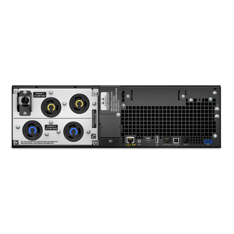 APC Smart-UPS On-Line, 5kVA, Rackmount 3U, 208V, L6-20R/L6-30R, Network Card, TAA