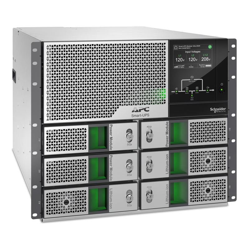 APC Smart-UPS Modular Ultra, 15kW Scalable to 20kW N+1, Lithium-ion, Rackmount 9U