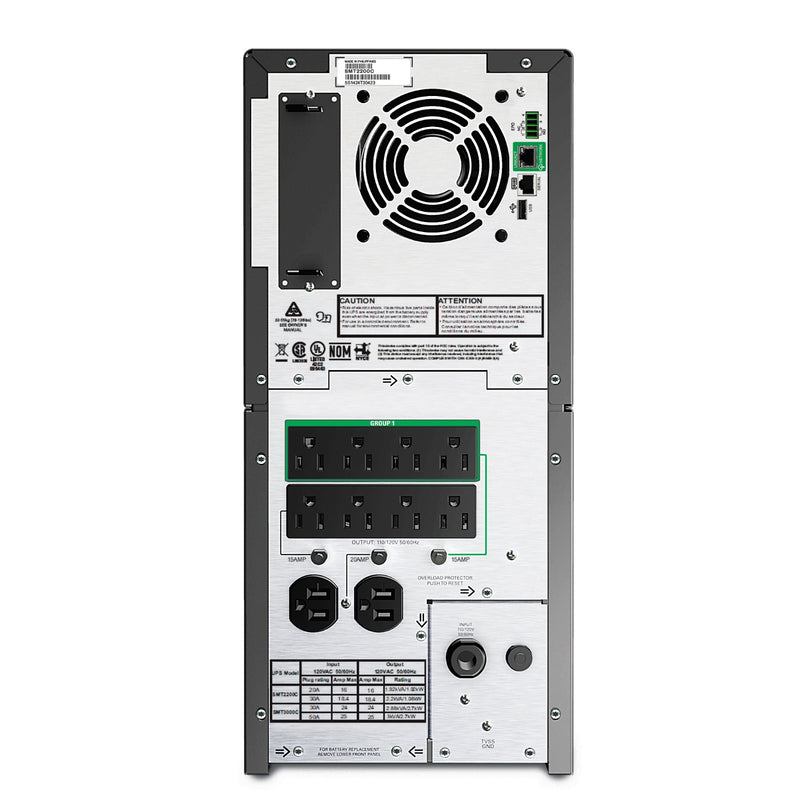 APC Smart-UPS, 2200VA, Line Interactive Tower, 120V, 10x NEMA Outlets, SmartConnect