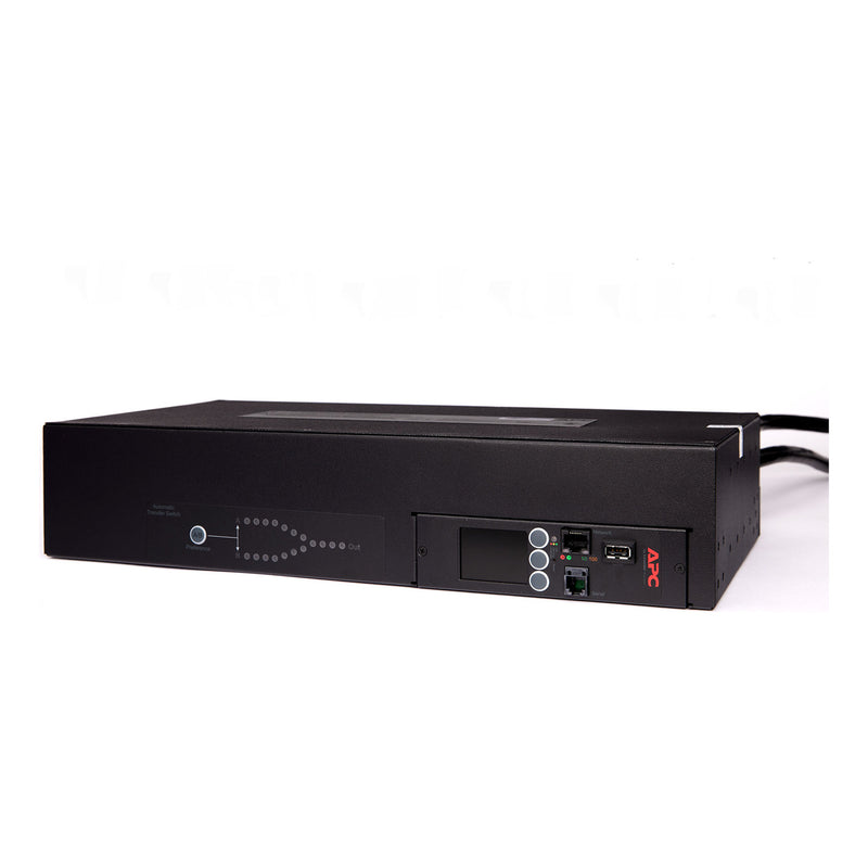 APC Rack ATS, 208V, 30A, (2) L6-30P Input to (1) L6-30R Output, 2U