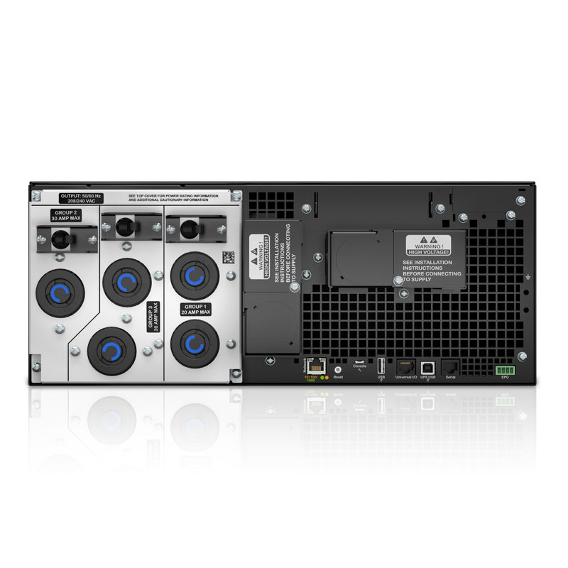APC Smart-UPS On-Line 6kVA/6kW 4U Rackmount UPS 208V w/ Network Card & Rail Kit (SRT6KRMXLT)