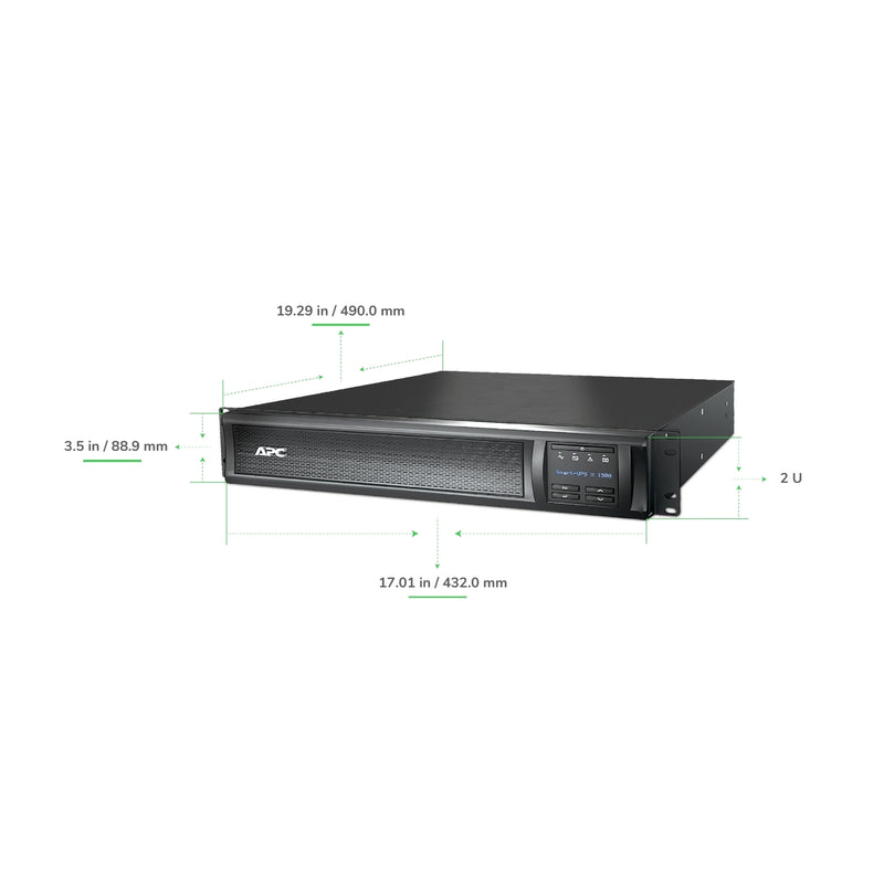APC Smart-UPS X 1500VA, Rack/Tower 2U, 120V, 8x 5-15R, SmartConnect + NMC
