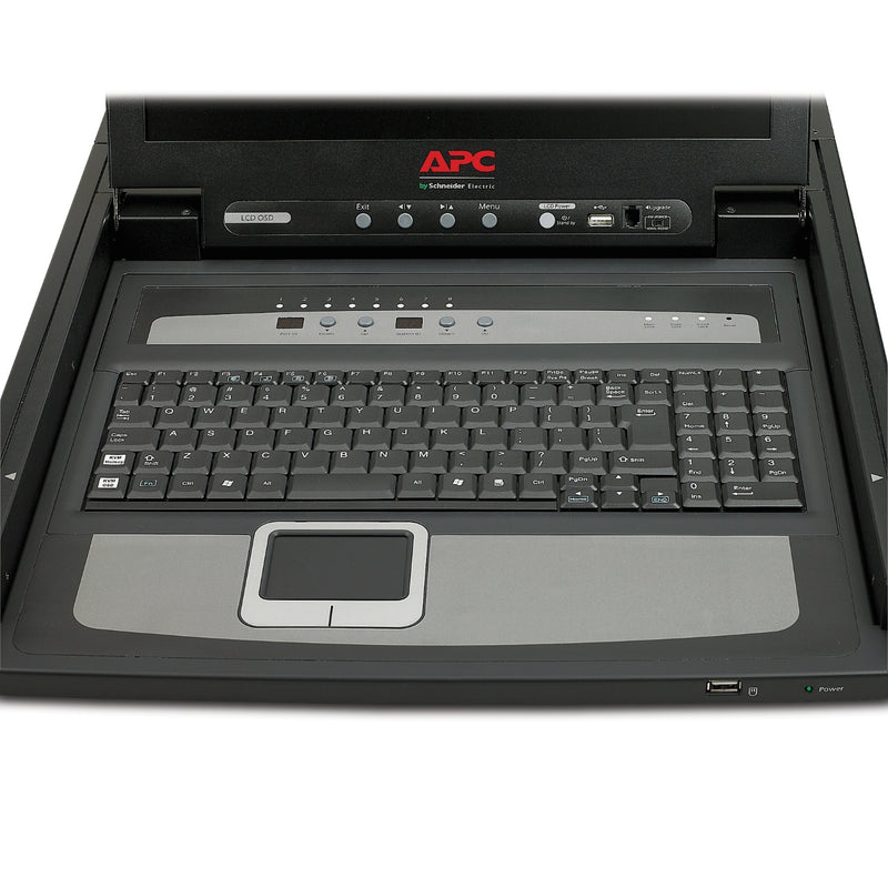 APC 17" Rack LCD Console with Integrated 8-Port Analog KVM Switch – AP5808