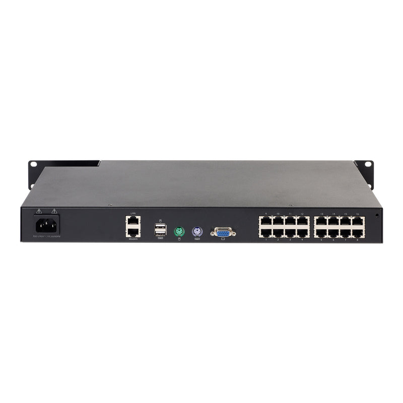 APC KVM1116R KVM Switch, 16-Port, 1 Local/1 Remote User, Rackmount, FIPS 140-2, Virtual Media