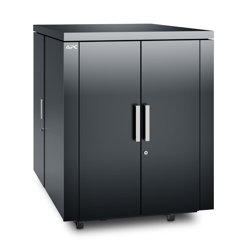 APC NetShelter CX 18U Soundproof Rack Enclosure, 100-120 V, Dark Grey (AR4018X431)