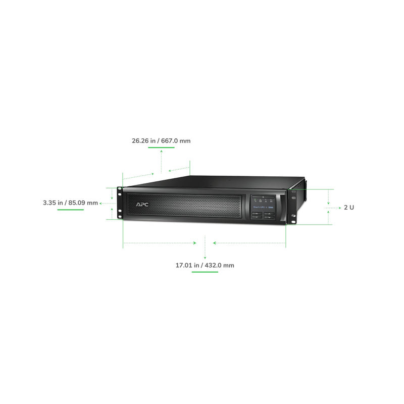 APC Smart-UPS X 3000VA 2U Rack/Tower, 120V, SmartSlot, Extended Runtime
