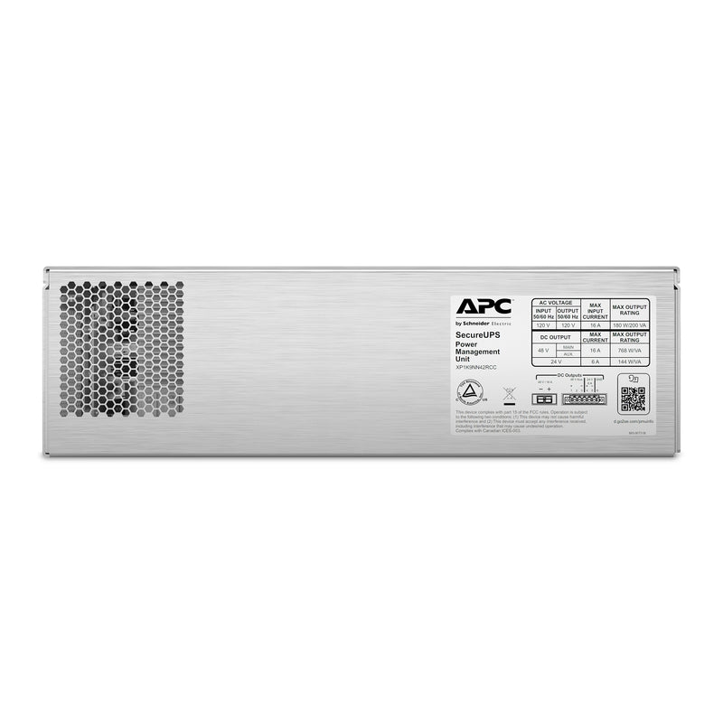 APC SecureUPS XP1K9NN42RCC, 1900W Industrial UPS, 115/120V In, 48/24VDC Out, Rackmount, Conformal Coated