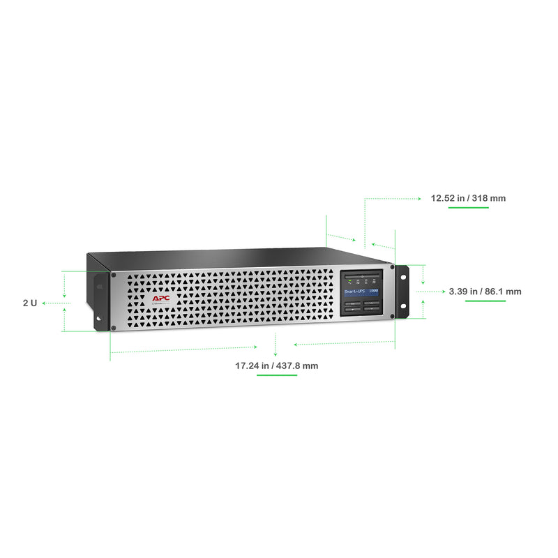 APC Smart-UPS SMTL1000RM2UC 1000VA 800W 2U Rack/Tower Lithium-ion UPS