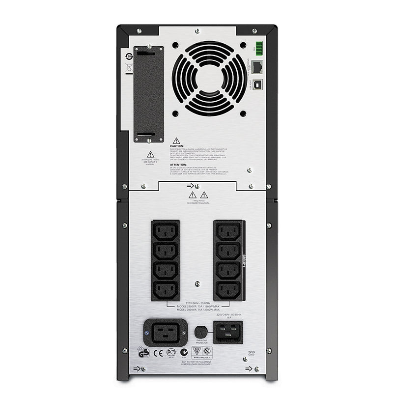 APC Smart-UPS, Line Interactive, 3kVA, Tower, 230V, LCD, 8x C13, 1x C19