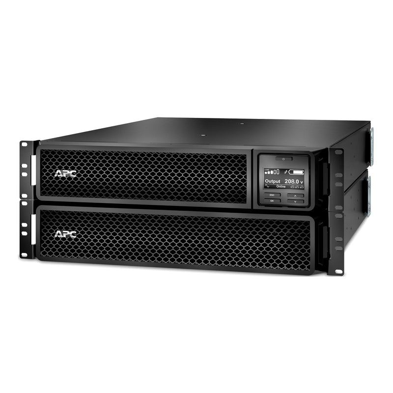 APC Smart-UPS On-Line, 3kVA, 2U Rackmount, 208V, L6-20R/L6-30R, NMC, Extended Runtime, w/ Rail Kit [TAA]