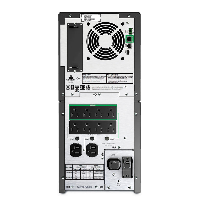 APC Smart-UPS SMT3000C, 2880VA/2700W, 120V, Tower, LCD, AVR, 10 Outlets