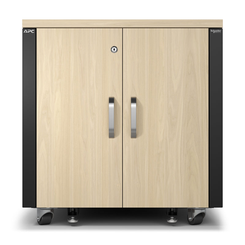 APC NetShelter Soundproof, 12U Server Rack Enclosure, 120V, Maple [TAA]