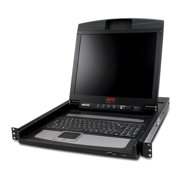APC AP5717UK 17" Rack LCD Console, 1U, UK Power Cord, PS/2 & USB KVM