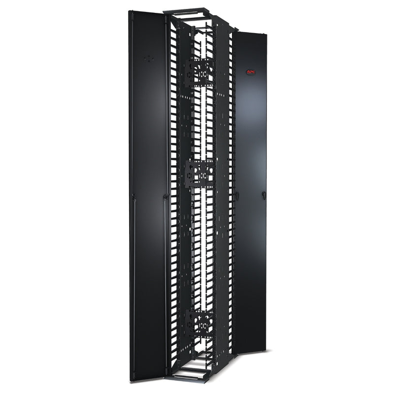 APC AR8645 Performance 10" Double-Sided Vertical Cable Manager, 84"H, Doors, 2- & 4-Post Racks