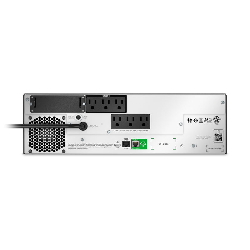 APC Smart-UPS SMTL1500RM3UCUS, 1440VA/1350W, 3U Rackmount, Lithium-ion, 120V