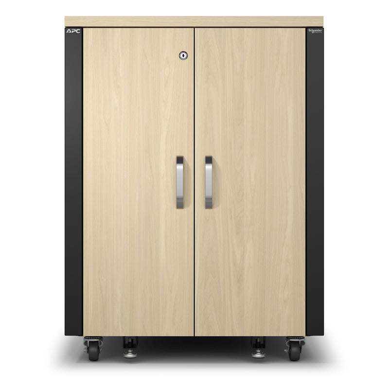 APC NetShelter AR4017A Soundproof 17U Server Rack Enclosure, 120V, Maple Finish, TAA Compliant