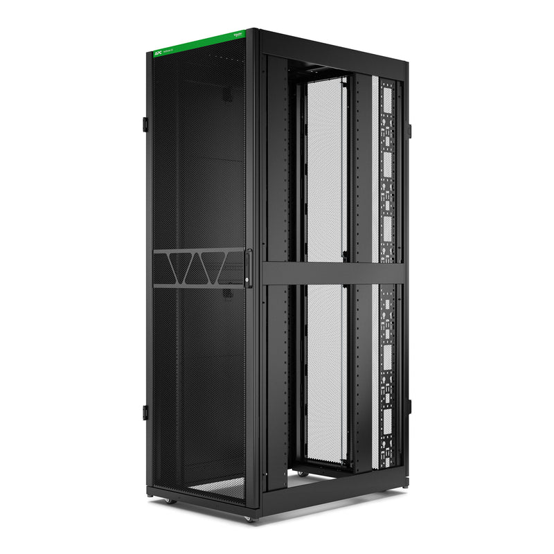 APC NetShelter SX Server Rack Gen 2, 45U, 2124H x 750W x 1070D mm, with Sides, Black [TAA]