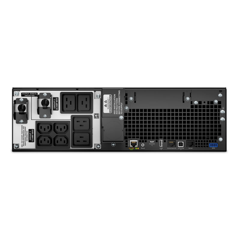 APC Smart-UPS SRT 5kVA 3U Rackmount, 208V, 4x C13+4x C19, W/ Network Card & Rail Kit