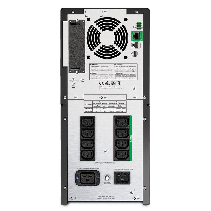 APC Smart-UPS SMT2200IC, 2200VA/1980W Line Interactive Tower, LCD, SmartConnect, 230V