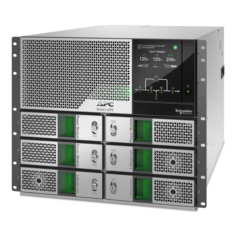 APC Smart-UPS Modular Ultra, 15kW Scalable to 20kW N+1, Lithium-ion, Rackmount 9U
