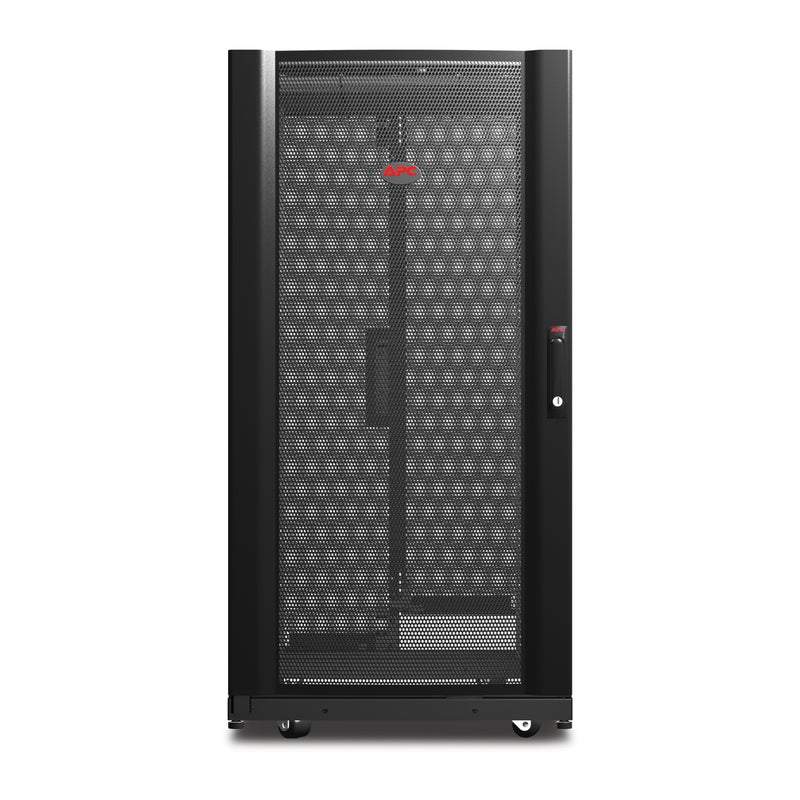 APC NetShelter AV 24U Rack Enclosure, 10-32 Threaded Rails, Black