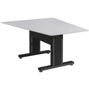Middle Atlantic Forum 59" Angle Table - Designer White Top with Dark Base for 3-5 People FM-TAN-0595430-D8B Middle Atlantic