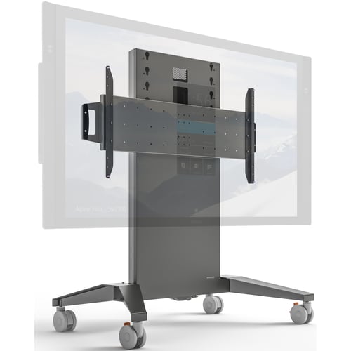 Salamander FPS1XL/FH/GG Fixed-Height Mobile Display Stand – Graphite Gray, Up to 90" Displays