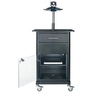 AVTEQ GM-200P Mobile AV Cart with 9RU Rack, Camera Platform & Speaker Module