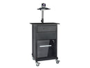 AVTEQ GM-200P Mobile AV Cart with 9RU Rack, Camera Platform & Speaker Module