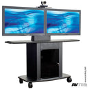 AVTEQ GMP-300L-TT2 Dual-Display Mobile Cart with Rack Storage & Camera Mount
