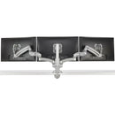 KX Low-Profile Triple Monitor Arms, Column Desk Mount, Silver