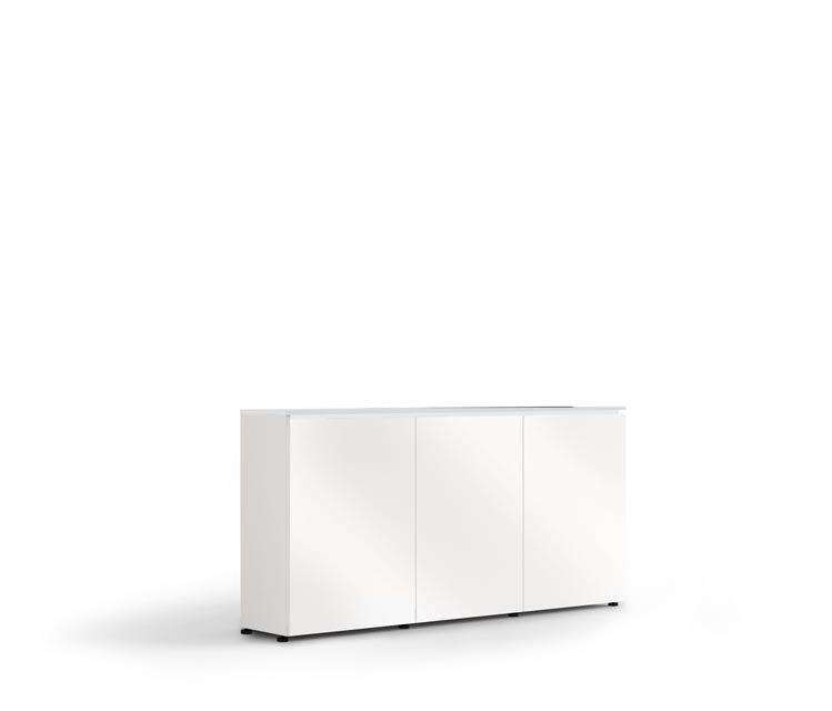 Salamander Designs D1/337A/MM/GW/WH – 3-Bay Low-Profile Wall Cabinet, Miami Style, Gloss Warm White