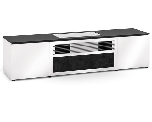 Salamander Designs Barcelona 245 Speaker-Integrated AV Cabinet, Gloss White / Black