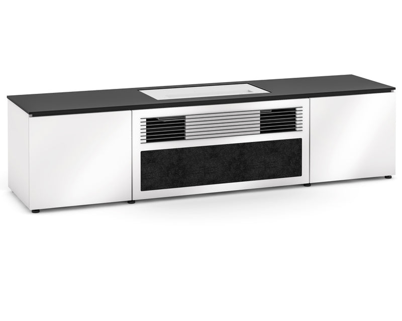 Salamander Designs Barcelona 245 Speaker-Integrated AV Cabinet, Gloss White / Black