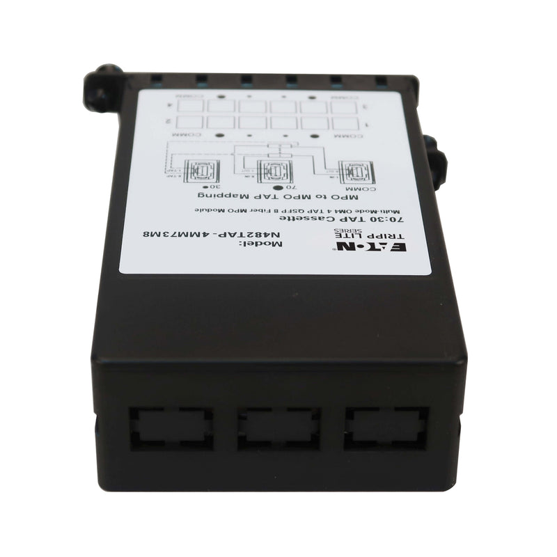 Eaton Tripp Lite N482TAP-4MM73M8 OM4 Multimode Fiber TAP Cassette, 8-Fiber MPO to MPO, 70/30 Split Ratio, 40/100/400Gbps