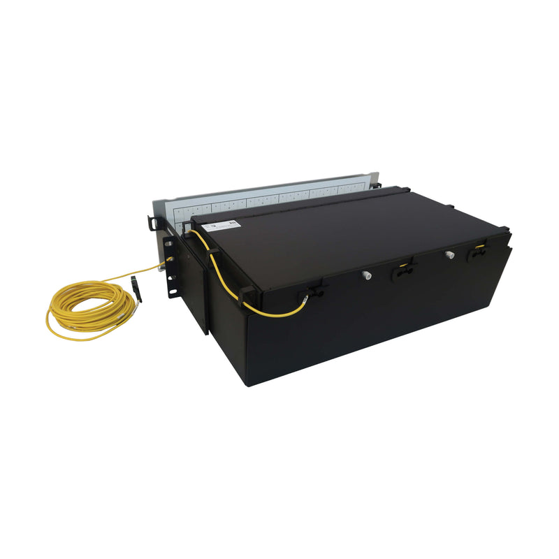 Eaton N48S-24M8L4-10 Preloaded 3U Fiber Patch Panel, 24x (12F MTP/MPO-APC to 4x LC Duplex F/F), OS2 Singlemode, 10 m