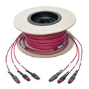 Tripp Lite MTP/MPO OM4 Base-8 Multimode Fiber Trunk Cable, 24-Strand, 61m Magenta (N858-61M-3X8-MG)