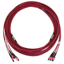 Tripp Lite OM4 MPO Fiber Optic Cable 40/100/400G, 15m, Magenta