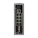 Managed Industrial Gigabit PoE+ Switch, 8-Port RJ45 + 4 SFP, DIN Rail, Layer 2