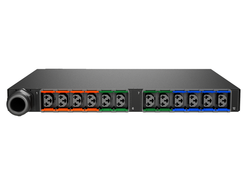 Vertiv VP7N21A2 Switched rPDU, 20A 240/415V WYE, Horizontal, 12x C13/C19