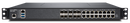 Network switch with multiple ports on a black background