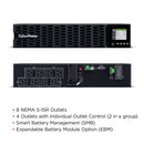 CyberPower Smart App Online Double-Conversion UPS 1000VA/1000W Rack/Tower 2U (OL1KRTHD)